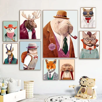 Cute Cartoon Animal Decorative Picture Funny Dog Deer Pipe Children's Room Kindergarten Frameless Canvas Painting Wall Art Kids
Cute Cartoon Animal Decorative Picture Funny Dog Deer Pipe Children's Room Kindergarten Frameless Canvas Painting Wall Art Kids