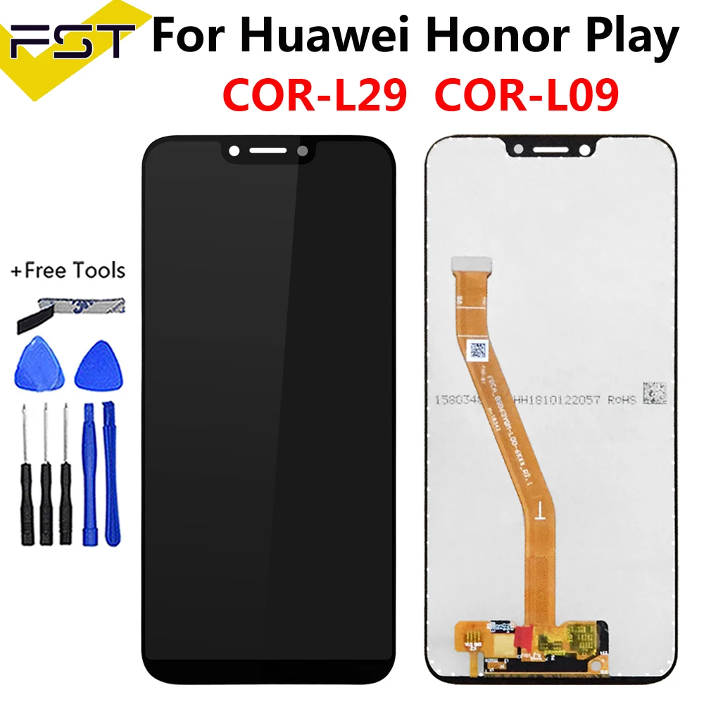 Фото 6.3'ɿor Huawei Honor Play LCD Display+Touch Screen Digitizer Assembly Replace Parts COR-L29 COR-L09 | Мобильные телефоны и