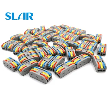 PCT-3-3 50pcs Compact Wiring Connectors 3 pole pin mini fast wire Connector Universal push-in Terminal Block Lever 0.08-2.5mm2
PCT-3-3 50pcs Compact Wiring Connectors 3 pole pin mini fast wire Connector Universal push-in Terminal Block Lever 0.08-2.5mm2