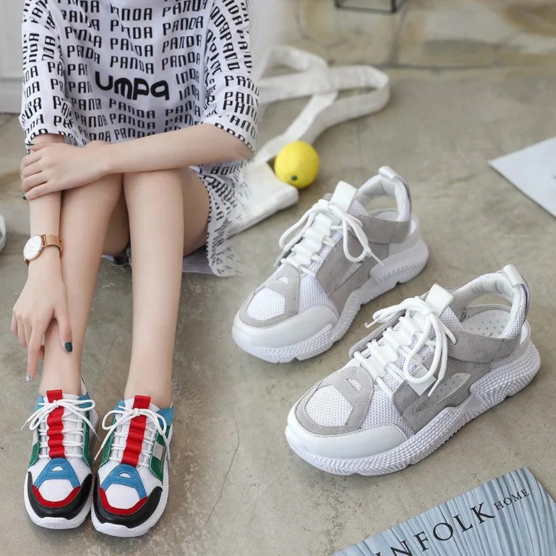 Harajuku Versatile Spring Students Fashion Shallow Athletic Shoes Women's Korean-style Ulzzang Mouth Casual Flat Dad Shoes Women 
Harajuku Versatile Spring Students Fashion Shallow Athletic Shoes Women's Korean-style Ulzzang Mouth Casual Flat Dad Shoes Women