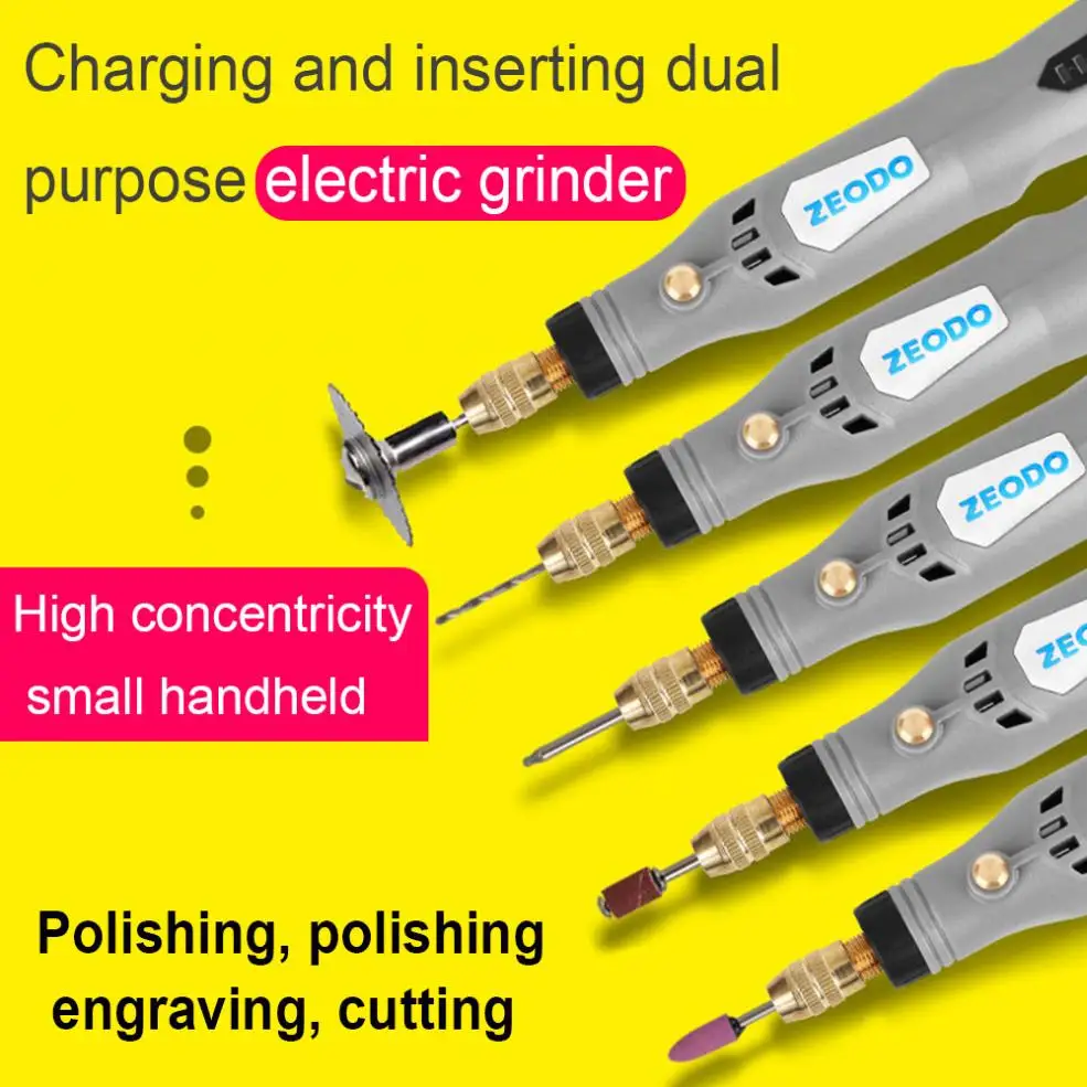 Mini Electric Grinder DIY Tool Drill Hole USB Rechargeable 3.7V DC Variable Speed Rotary Tools for Wood Carving/Stone Carving
Mini Electric Grinder DIY Tool Drill Hole USB Rechargeable 3.7V DC Variable Speed Rotary Tools for Wood Carving/Stone Carving
