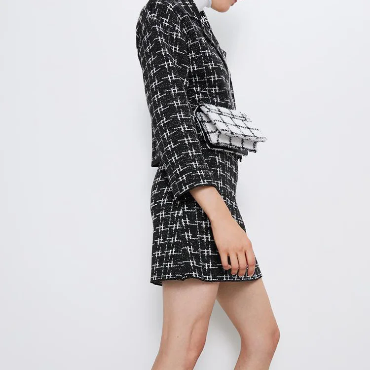 Overplus of Goods Exported to Europe And US Women's 2019 Autumn And Winter New Products Small Suit Pattern Coat Casual England V
Overplus of Goods Exported to Europe And US Women's 2019 Autumn And Winter New Products Small Suit Pattern Coat Casual England V