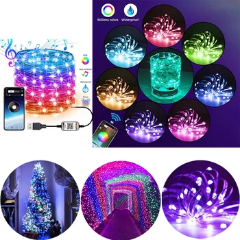 2/5/10/20meters RGB Color USB Battery String Light Bluetooth App Control String Fairy Light Wedding Birthday Party Decorations
2/5/10/20meters RGB Color USB Battery String Light Bluetooth App Control String Fairy Light Wedding Birthday Party Decorations