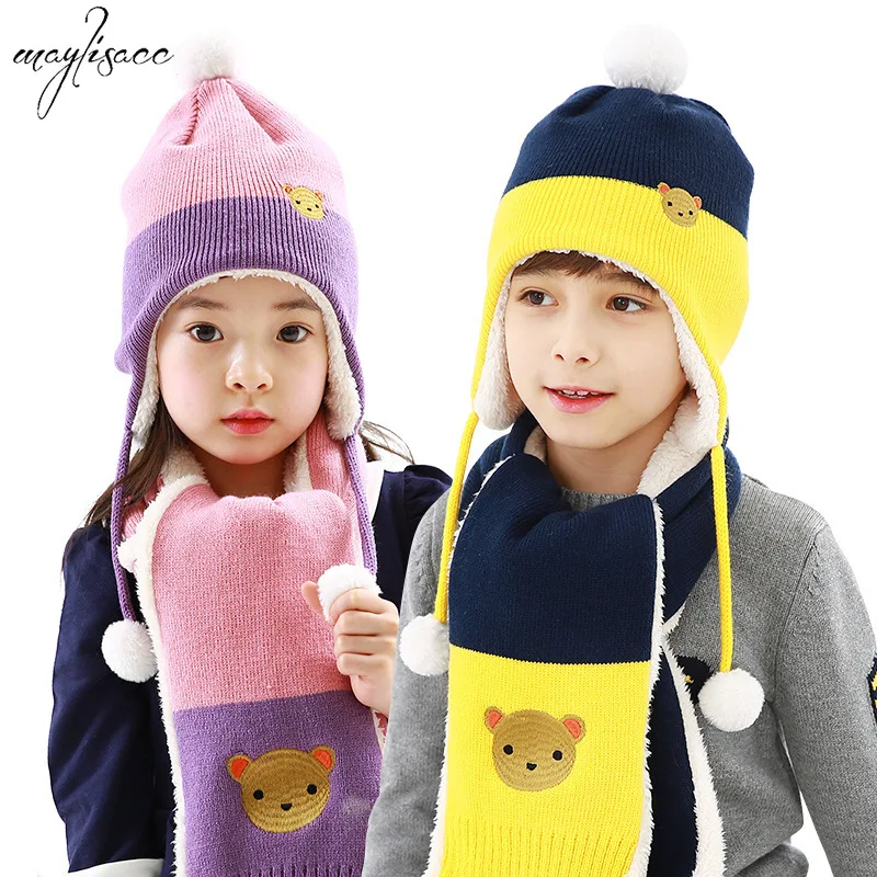 Maylisacc 2-8 Years Old Children's Boys and Girls Hats Scarf 2 Pcs Set Autumn Winter Warm Baby Knitted Hats Scarves Sets
Maylisacc 2-8 Years Old Children's Boys and Girls Hats Scarf 2 Pcs Set Autumn Winter Warm Baby Knitted Hats Scarves Sets