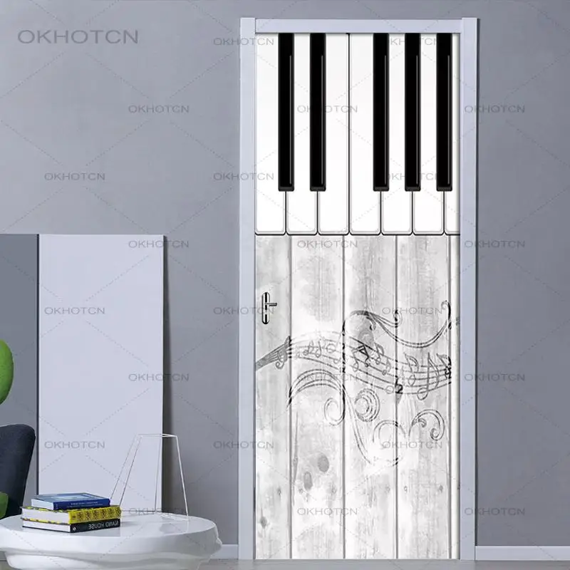 Черно-белая дверная наклейка, Современная роспись, искусство «сделай сам», самоклеящиеся обои, фортепиано, музыкальная настенная наклейка, водонепроницаемый плакат, домашний декор
Черно-белая дверная наклейка, Современная роспись, искусство «сделай сам», самоклеящиеся обои, фортепиано, музыкальная настенная наклейка, водонепроницаемый плакат, домашний декор