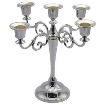 5-Candle Metal Candelabra Tall Candle Holder Wedding Event Candelabra Candle Stand (Silver)
5-Candle Metal Candelabra Tall Candle Holder Wedding Event Candelabra Candle Stand (Silver)