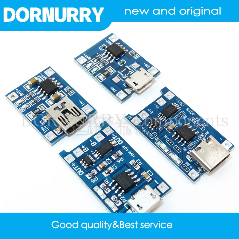 5PCS Micro USB TYPE-C 5V 1A TP4056 18650 Lithium Battery Charger Module Charging Board With Protection Dual Functions 1A Li-ion
5PCS Micro USB TYPE-C 5V 1A TP4056 18650 Lithium Battery Charger Module Charging Board With Protection Dual Functions 1A Li-ion