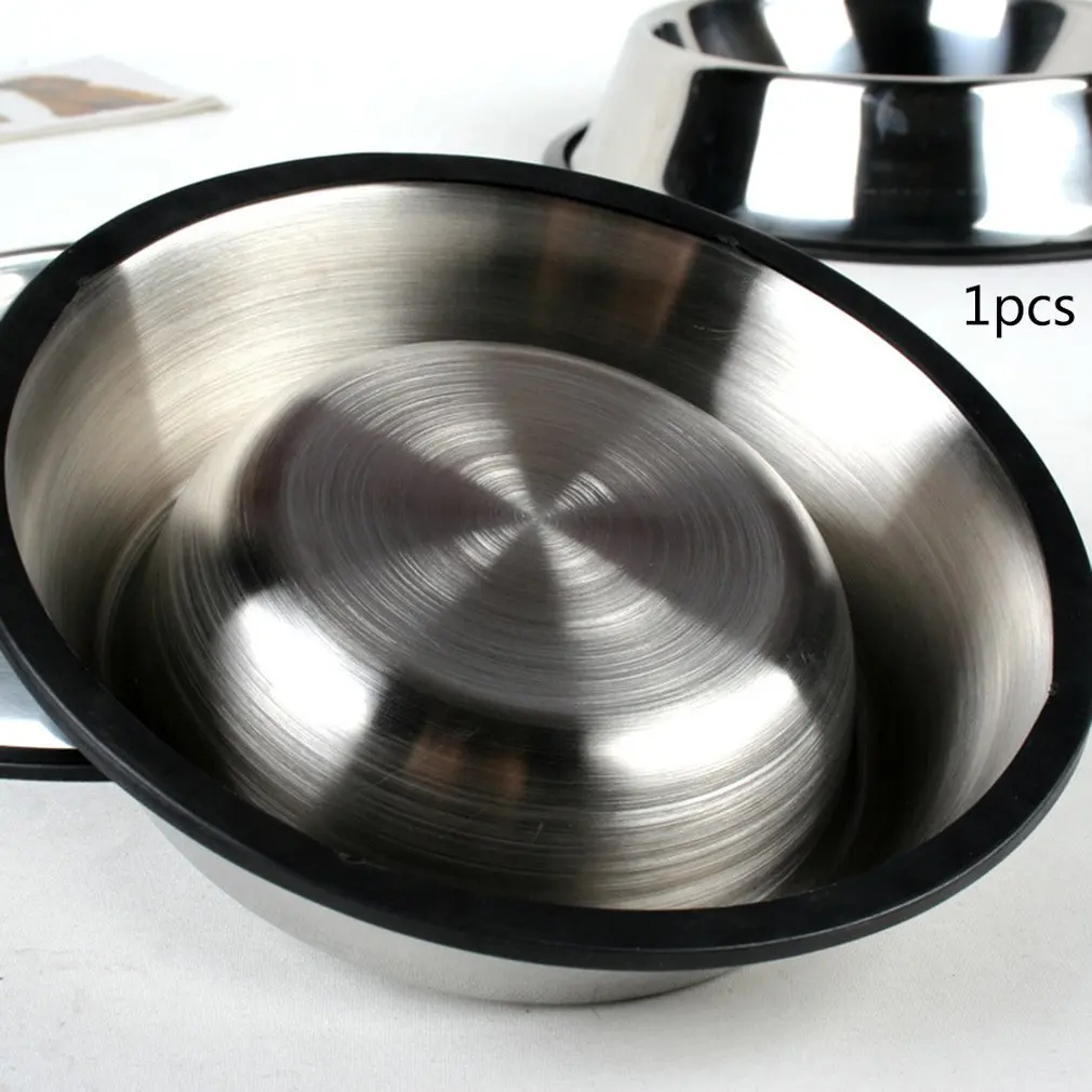 stainless steel dog bowl rubber bottom