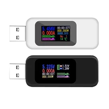 USB 10 in 1 Type-C Tester Color Display 4-30V Voltage Meter Timing Ammeter Digital Monitor Cut-off Power Indicator Charger Test
USB 10 in 1 Type-C Tester Color Display 4-30V Voltage Meter Timing Ammeter Digital Monitor Cut-off Power Indicator Charger Test
