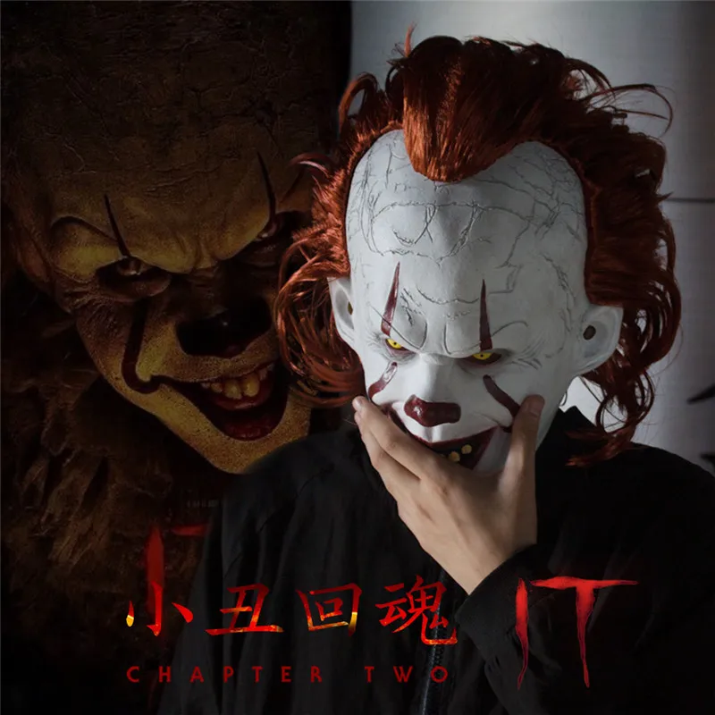 2019 Joker Pennywise Mask Stephen King It Chapter Two 2 Horror Cosplay Latex Masks Helmet Clown Halloween Party Costume Props
2019 Joker Pennywise Mask Stephen King It Chapter Two 2 Horror Cosplay Latex Masks Helmet Clown Halloween Party Costume Props