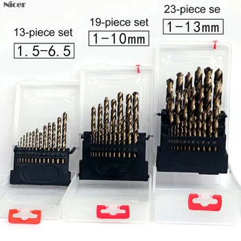 M42 HSS Twist Drill Bit Set For Metal Contain 8% High Cobalt Copper Iron Aluminum Wood Stainless Steel Drilling Core Drill Bits
M42 HSS Twist Drill Bit Set For Metal Contain 8% High Cobalt Copper Iron Aluminum Wood Stainless Steel Drilling Core Drill Bits