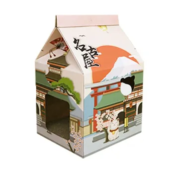Japanese milk carton cats house corrugated paper round hole cat claw board moisture-proof lightweight wood pet products
Japanese milk carton cats house corrugated paper round hole cat claw board moisture-proof lightweight wood pet products