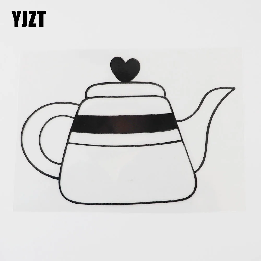 Индивидуальная Автомобильная наклейка YJZT с чайником 14 2 см × 9 6 красивая