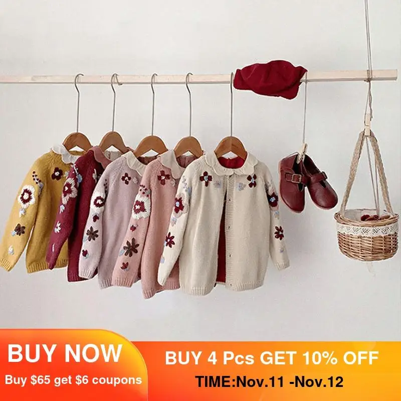 Baby Girls Cardigan Vintage Embroidery Floral Knit Sweater Coats for Girl Toddler Girls Clothing Winter Autumn Baby Girl Coats
Baby Girls Cardigan Vintage Embroidery Floral Knit Sweater Coats for Girl Toddler Girls Clothing Winter Autumn Baby Girl Coats