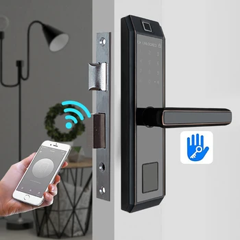 Fingerprint Lock Inside Door Intelligent Home Security Smart Lock Door Unlock with Password IC Card
Fingerprint Lock Inside Door Intelligent Home Security Smart Lock Door Unlock with Password IC Card