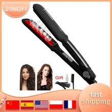 Heat Resistance Glove Professional Tourmaline Ceramic Steam Flat Iron For Straightening Curling Hair Adjustable Temperature
Heat Resistance Glove Professional Tourmaline Ceramic Steam Flat Iron For Straightening Curling Hair Adjustable Temperature