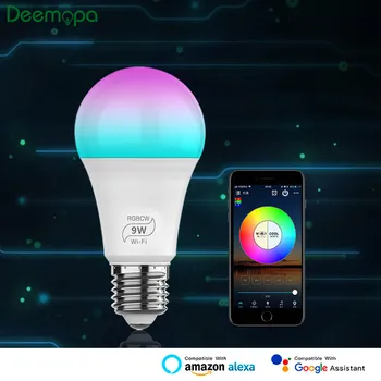 Dimmable 7W 9W E27 WiFi Smart Light Bulb LED Lamp App Operate Alexa Google Assistant Control Wake up Smart Lamp Magic Bulb
Dimmable 7W 9W E27 WiFi Smart Light Bulb LED Lamp App Operate Alexa Google Assistant Control Wake up Smart Lamp Magic Bulb