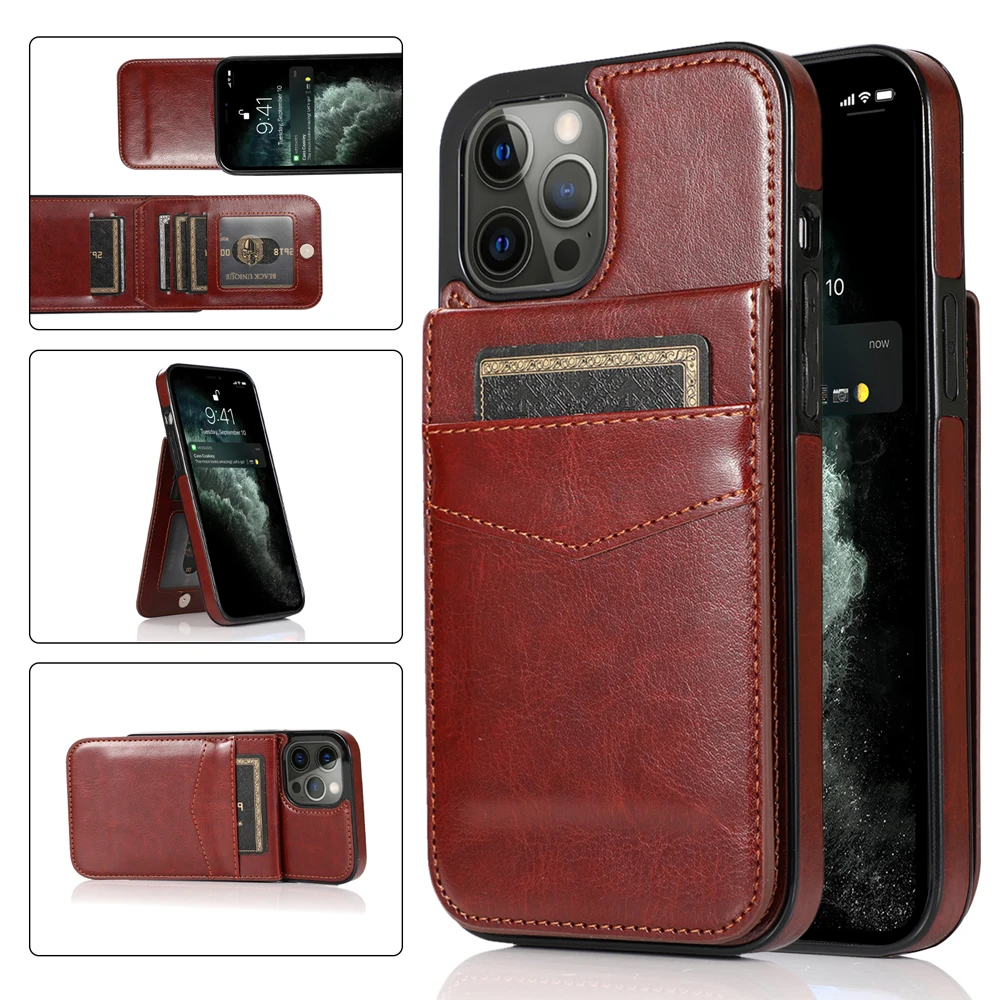 

NEW Vertical Leather Flip Cover Case For iPhone 12 7 7PLUS 8PLUS 11 12 PRO MAX XR XSMAX XS X 11PRO 12PRO 6 6S Card Holder Cases