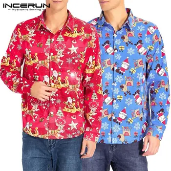 INCERUN 2020 Fashion Men Casual Shirt Christmas Printed Long Sleeve Party Camisa Button Lapel High Quality Streetwear Shirts 5XL 
INCERUN 2020 Fashion Men Casual Shirt Christmas Printed Long Sleeve Party Camisa Button Lapel High Quality Streetwear Shirts 5XL