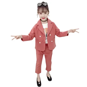 Set Clothes For Girls Solid Jacket Outerwear + Pants 2PCS Girl Suit Set Full Length Kids Girls Clothes Set 6 8 10 12 14 Year
Set Clothes For Girls Solid Jacket Outerwear + Pants 2PCS Girl Suit Set Full Length Kids Girls Clothes Set 6 8 10 12 14 Year