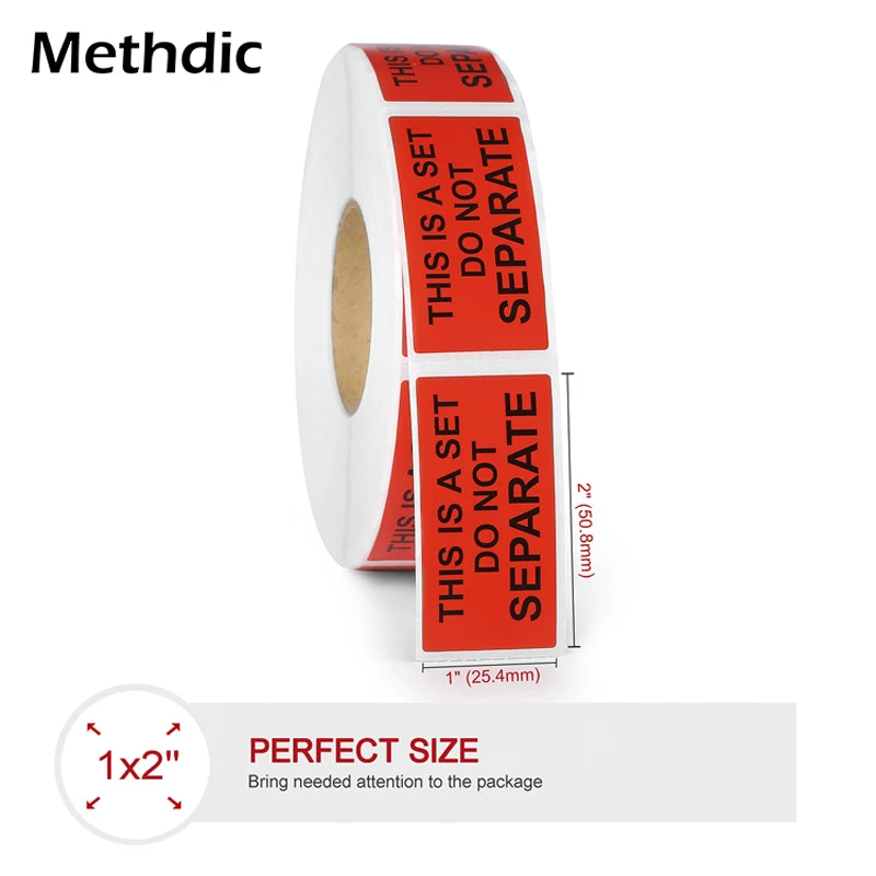 1000 pieces / 1x2 "/ roll Red Universal Set Do Not Separate Packing Shipping Waning Labels
1000 pieces / 1x2 "/ roll Red Universal Set Do Not Separate Packing Shipping Waning Labels