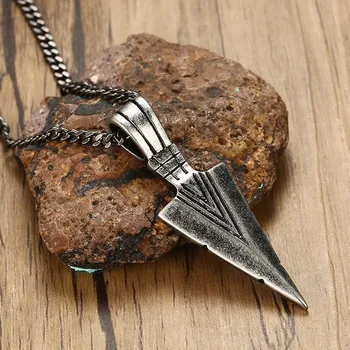 Steampunk Spearhead Arrow Mens Necklace Pendant Vantage silver color Stainless Steel Jewelry
Steampunk Spearhead Arrow Mens Necklace Pendant Vantage silver color Stainless Steel Jewelry