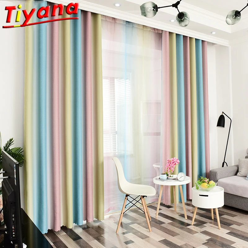 Multicolor Striped Stitching Window Screens for Living Room Colorful SemiBlackout Curtain Cloth for Bedroom Balcony WH118#30
Multicolor Striped Stitching Window Screens for Living Room Colorful SemiBlackout Curtain Cloth for Bedroom Balcony WH118#30