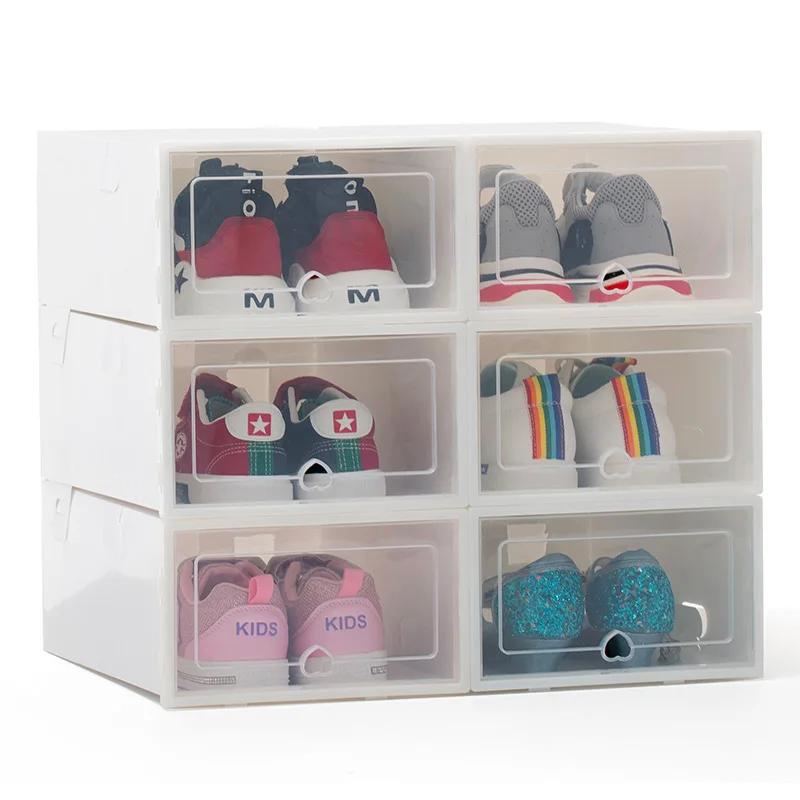 6Pc transparent shoe box thickened transparent dustproof shoe storage box can be stacked combination shoe cabinet shoe organizer
6Pc transparent shoe box thickened transparent dustproof shoe storage box can be stacked combination shoe cabinet shoe organizer