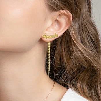 Lemegeton Long Tassel Dangle Earrings for Women Personalized Custom name Earring Customize Initial Cursive Nameplate Gift
Lemegeton Long Tassel Dangle Earrings for Women Personalized Custom name Earring Customize Initial Cursive Nameplate Gift