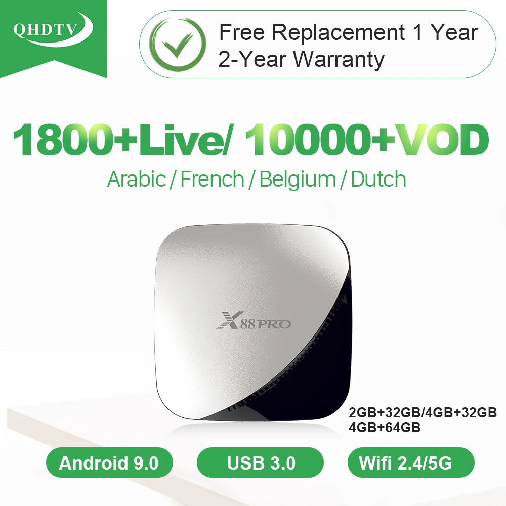 IPTV France Arabic Belgium IP TV QHDTV IPTV Subscription 1 Year X88 Pro Android Tv Box IPTV French Belgium Italy UK Netherlands
IPTV France Arabic Belgium IP TV QHDTV IPTV Subscription 1 Year X88 Pro Android Tv Box IPTV French Belgium Italy UK Netherlands