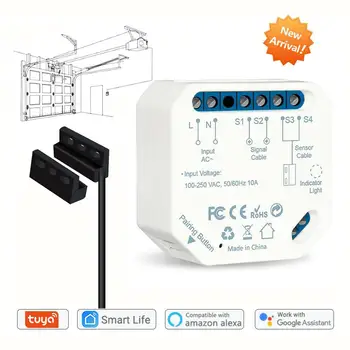 Smart Garage Door Opener Remote Controller WiFi Switch Voice Control Alexa Echo Google Home No Hub Needed, AppTuya Smart Life
Smart Garage Door Opener Remote Controller WiFi Switch Voice Control Alexa Echo Google Home No Hub Needed, AppTuya Smart Life