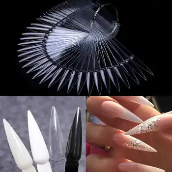 Nails False Transparent Fake Finger Nails Fan Style Board Display Round Practice for Gel Polish Showing Nail Art Tool
Nails False Transparent Fake Finger Nails Fan Style Board Display Round Practice for Gel Polish Showing Nail Art Tool