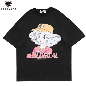 Aolamegs T Shirt Men Kanji Cartoon Comics Print Casual Harajuku Hip Hop College Style Couple Streetwear Summer 3 Color Optional 
Aolamegs T Shirt Men Kanji Cartoon Comics Print Casual Harajuku Hip Hop College Style Couple Streetwear Summer 3 Color Optional