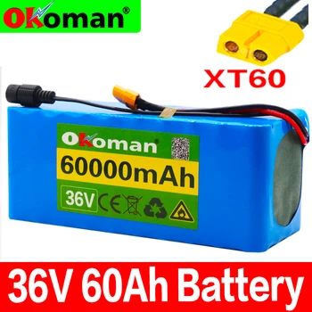 36V battery 10S4P 60Ah battery pack 500W high power battery 42V 60000mAh Ebike electric bicycle with BMS XT60 plug
36V battery 10S4P 60Ah battery pack 500W high power battery 42V 60000mAh Ebike electric bicycle with BMS XT60 plug