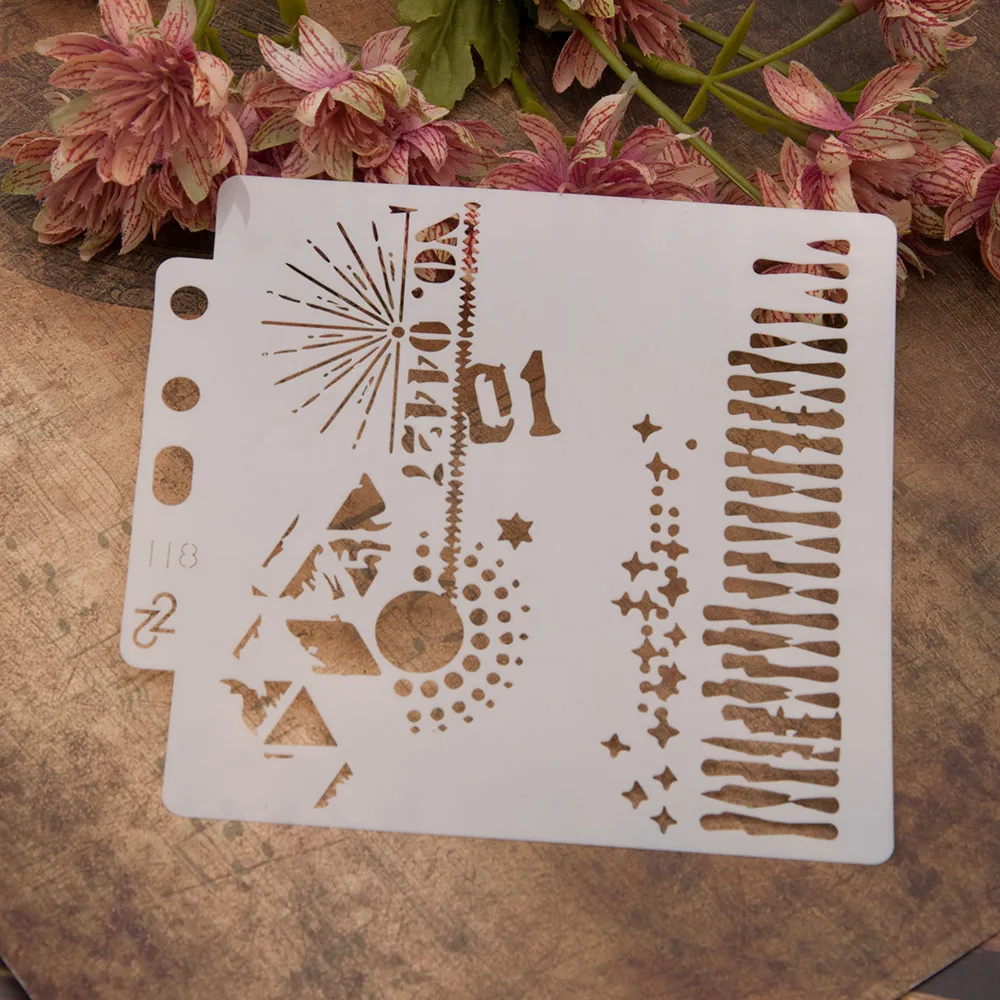 

13cm 5.1" Vintage Numbers Ticket DIY Layering Stencils Wall Painting Scrapbook Coloring Embossing Album Decorative Template