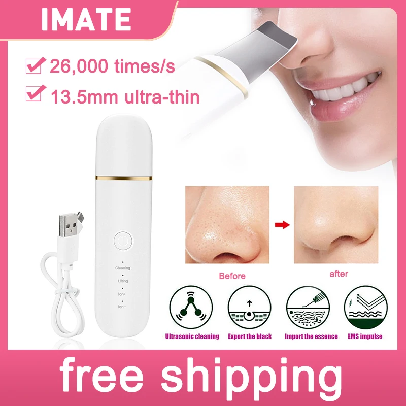 Ultrasonic Skin Scrubber Vibrate Deep Face Cleaning Facial Peeling Shovel Pore Cleaner Exfoliator Face Blackhead Remover
Ultrasonic Skin Scrubber Vibrate Deep Face Cleaning Facial Peeling Shovel Pore Cleaner Exfoliator Face Blackhead Remover