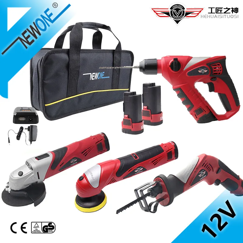 HEPHAESTUS 12V Electric hammer, Reciprocating Saw,Grinder Combo Kit,Cordless Power Tool with Accessory
HEPHAESTUS 12V Electric hammer, Reciprocating Saw,Grinder Combo Kit,Cordless Power Tool with Accessory