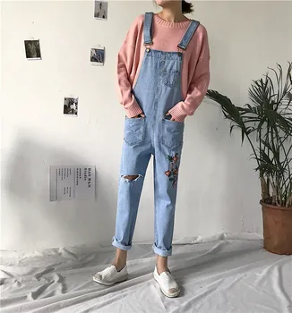 Fashion Rompers Womens Jumpsuit Casual Denim Overalls Ankle - Length Pants Jean Overalls For Women
Fashion Rompers Womens Jumpsuit Casual Denim Overalls Ankle - Length Pants Jean Overalls For Women