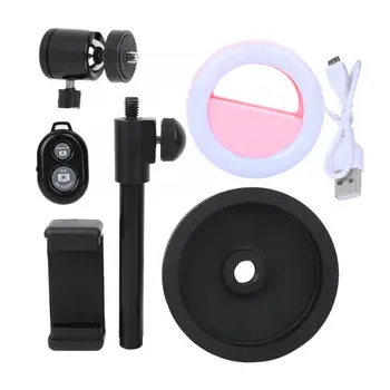 10.5cm Round Disc Adjustable Desk Bracket Set with Phone Clip Small Ballhead Bluetooth Remote Control 5600K Fill Light Hot
10.5cm Round Disc Adjustable Desk Bracket Set with Phone Clip Small Ballhead Bluetooth Remote Control 5600K Fill Light Hot