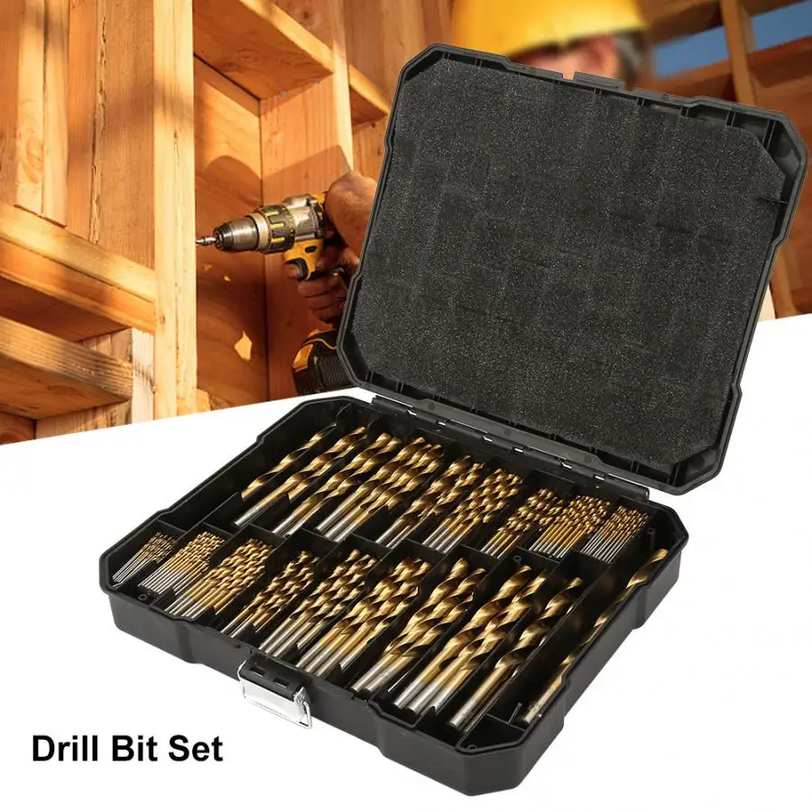 230PCS Titanium Coating Twisted Drill Bit Set HSS Drill Bit Kit with Black Plastic Box Countersink Drill
230PCS Titanium Coating Twisted Drill Bit Set HSS Drill Bit Kit with Black Plastic Box Countersink Drill