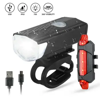 USB Rechargeable Cycling Light Bike Bicycle LED Front Rear Lamp Set Frontlight
USB Rechargeable Cycling Light Bike Bicycle LED Front Rear Lamp Set Frontlight