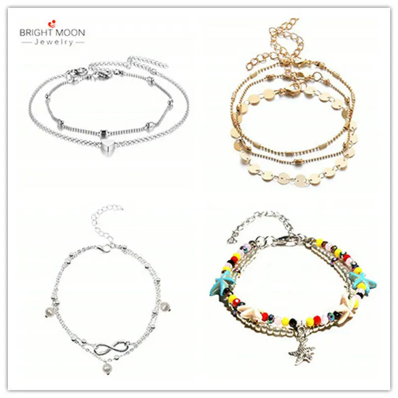 Bright Moon Anklets Bracelets for Women Sea Turtle Infinity Heart Rhinestone Bohemian Ankle Bracelets for Girls
Bright Moon Anklets Bracelets for Women Sea Turtle Infinity Heart Rhinestone Bohemian Ankle Bracelets for Girls