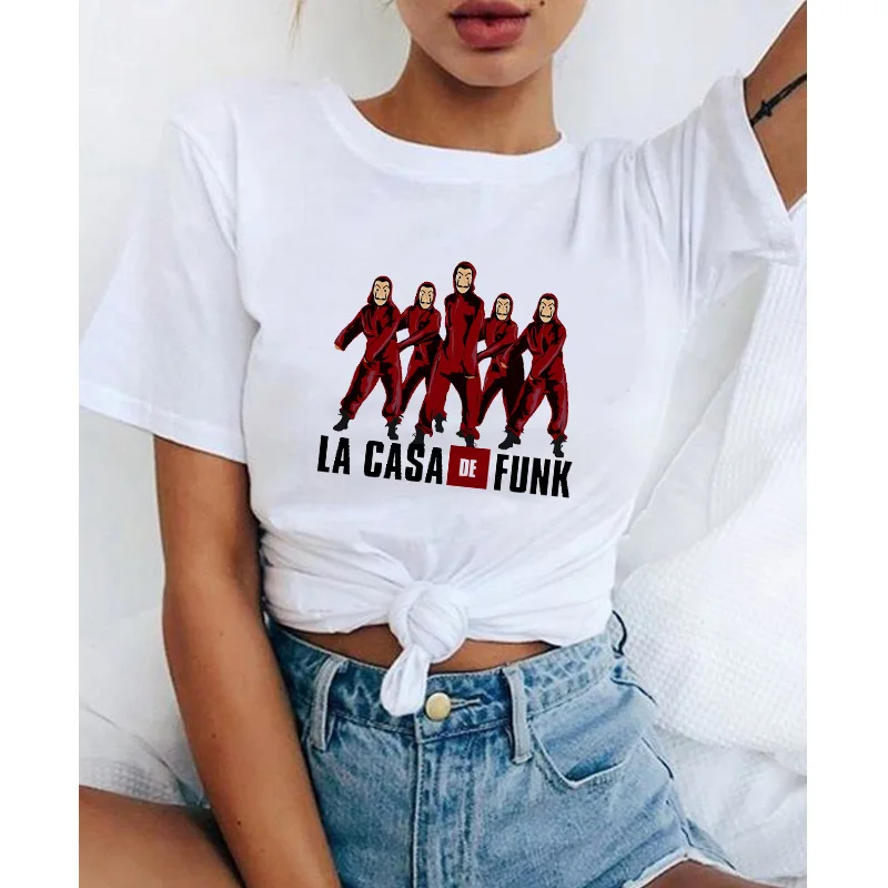 La Casa De Papel Tshirt Money Heist Tees TV Series Streetwear House of Paper Funny Harajuku Oversized Women T Shirt
La Casa De Papel Tshirt Money Heist Tees TV Series Streetwear House of Paper Funny Harajuku Oversized Women T Shirt