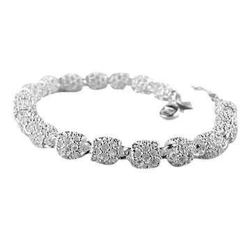 Silve Bracelet For Women Fashion Women's 925 Silver Hollow Chain Bracelet Charm Wrist Bangle Clasp Gift Pulseira Браслет женский
Silve Bracelet For Women Fashion Women's 925 Silver Hollow Chain Bracelet Charm Wrist Bangle Clasp Gift Pulseira Браслет женский