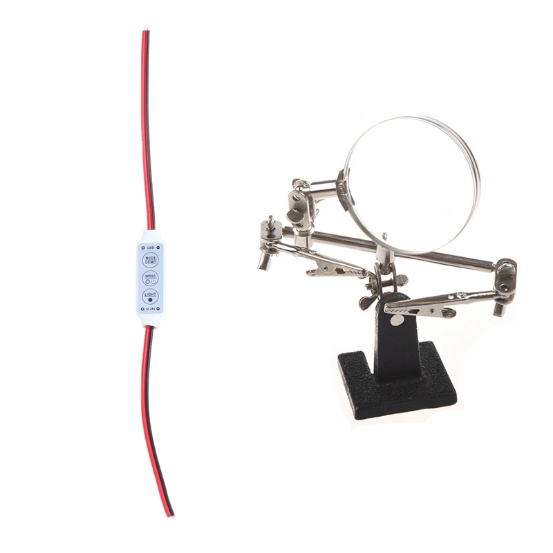 1Pcs Magnifying Glass Third Hand Soldering Soldering Iron Stand Helping Magnifying Tool with a Silver Clip & 1Pcs LED Dimmer 12a
1Pcs Magnifying Glass Third Hand Soldering Soldering Iron Stand Helping Magnifying Tool with a Silver Clip & 1Pcs LED Dimmer 12a