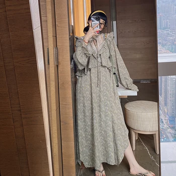 Fashion Women Long Dress Spring New 2020 Long-Sleeve Chiffon Dress Female Flared Sleeve Europe Print Women Clothing
Fashion Women Long Dress Spring New 2020 Long-Sleeve Chiffon Dress Female Flared Sleeve Europe Print Women Clothing