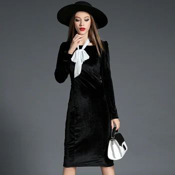 Winter Package Hip Black Velvet Dress Vestidos Mujer 2020 Long Sleeve Slit Rockabilly Women Dress Kleider Damen K317365
Winter Package Hip Black Velvet Dress Vestidos Mujer 2020 Long Sleeve Slit Rockabilly Women Dress Kleider Damen K317365