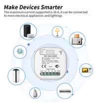 Tuya Mini WiFi ZigBee DIY 16A 2 Way Control Smart Home Automation Module Works Switch Supports with Alexa Google Home Smart Life
Tuya Mini WiFi ZigBee DIY 16A 2 Way Control Smart Home Automation Module Works Switch Supports with Alexa Google Home Smart Life