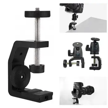 New Universal Aluminum C-Type 1/4 Inch Desktop Mount Clip Clamp Stand for Camera Tripod Ball Head
New Universal Aluminum C-Type 1/4 Inch Desktop Mount Clip Clamp Stand for Camera Tripod Ball Head