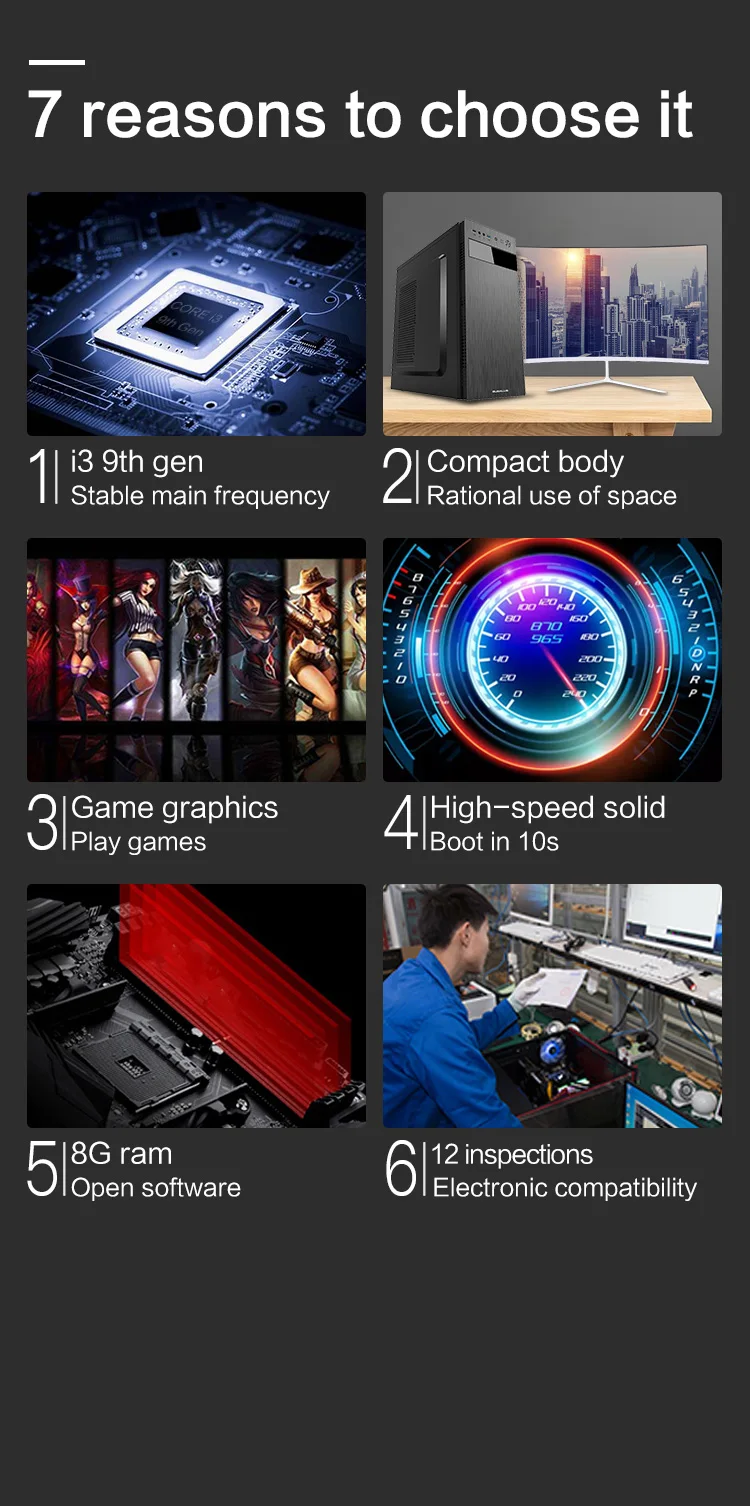 Funhouse Computers Intel 9th Gen i3 9100F Quad-core 8G DDR4 Memory 120G SSD Home Desktop PC Assembly Whole Set with 24'Monitor Funhouse Computers Intel 9th Gen i3 9100F Quad-core 8G DDR4 Memory 120G SSD Home Desktop PC Assembly Whole Set with 24'Monitor